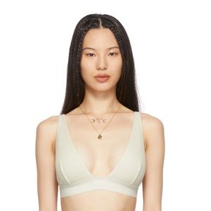 Never worn Skims plunge bralette in colour Bone.